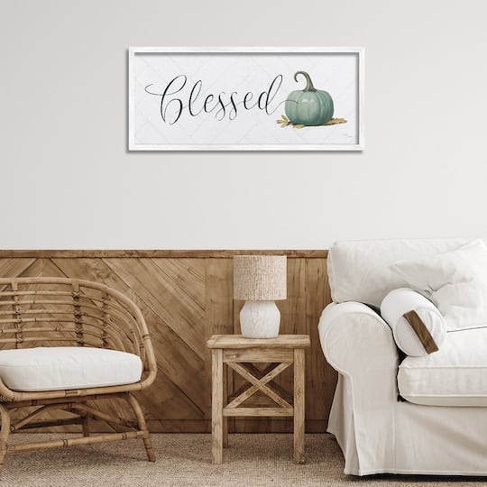 Stupell Industries Blessed with Pumpkin Framed Giclee Art
